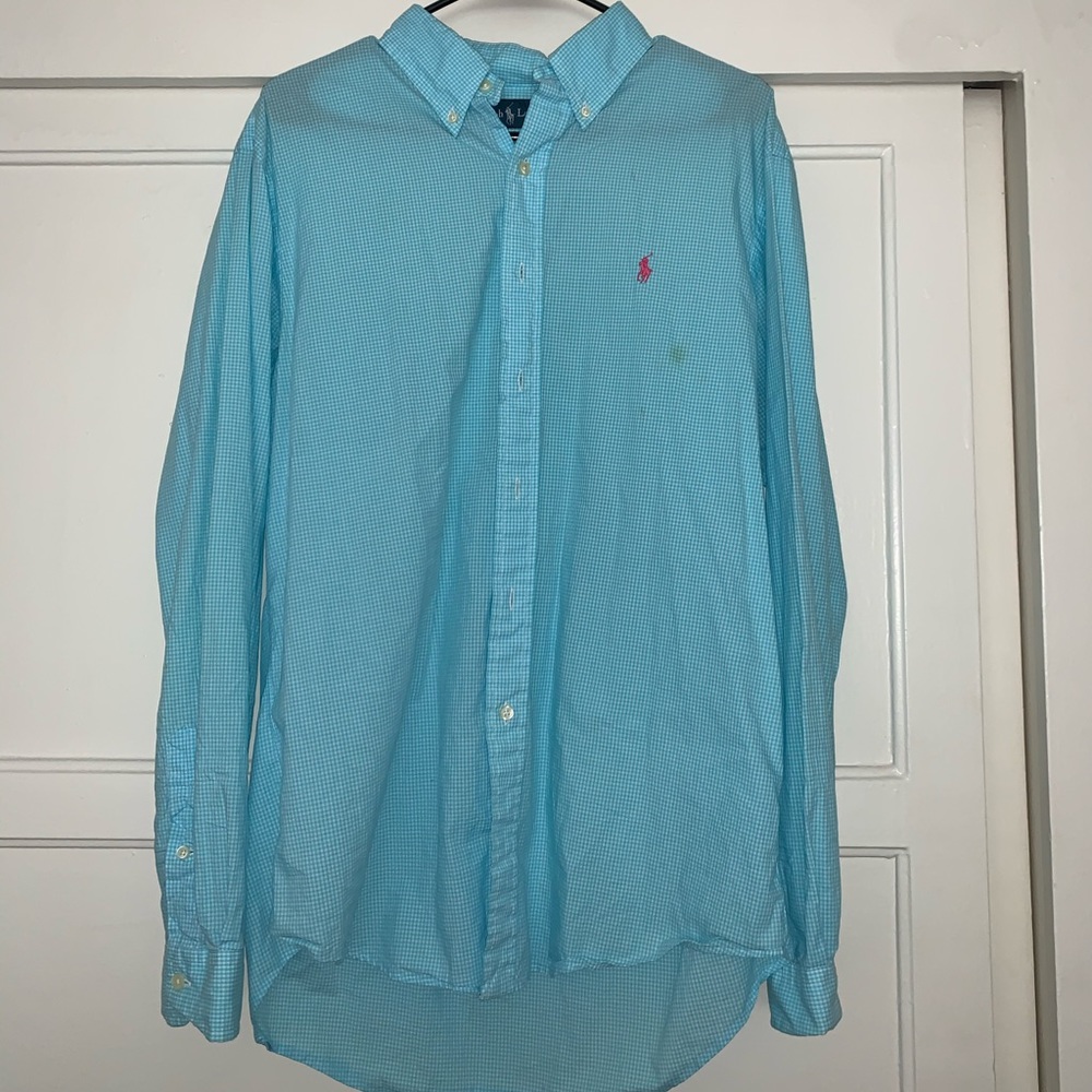 Plaid long sleeve button up